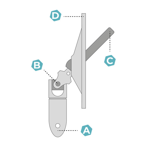Einzelteile - 45° Gelenklager