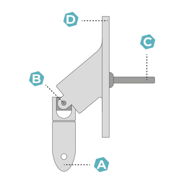 Einzelteile - 90° Gelenklager