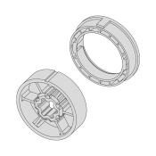 Adapter-Set für Rundrohr Ø 63 mm | für Becker Rohrmotoren Serie P/R